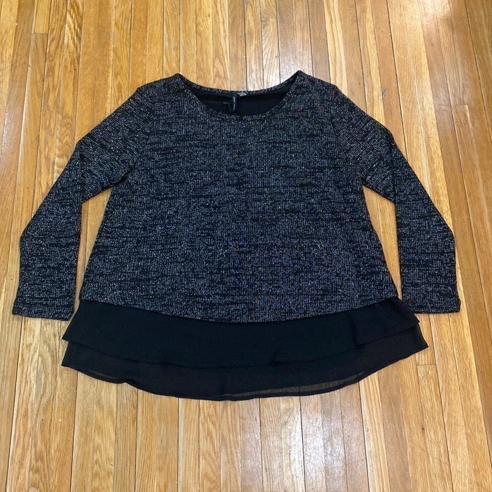 Silver Black Knit Sweater